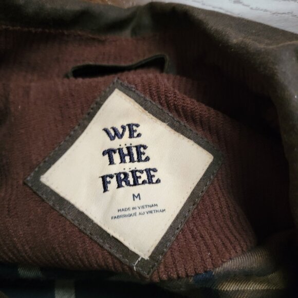 Free People Bib Swing Wax Chore Jacket Womens M Brown Barn Coat Farm Rustic - Picture 6 of 9